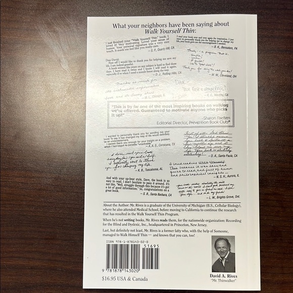 Walk Yourself Thin Book by Davis Rives - Picture 3 of 3